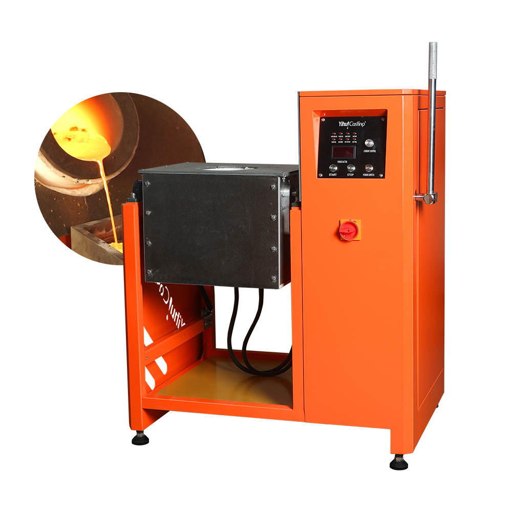 High-Power 40KG Tilting Gold Melting Machine with Rapid Induction Heating