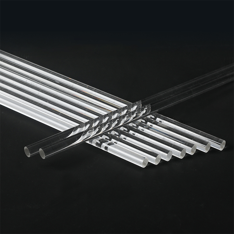 Transparent quartz stirring rod