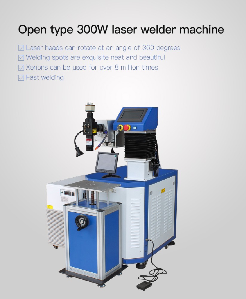 Open type 300W laser welder machine