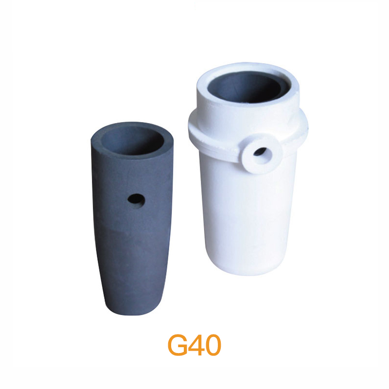 G40 graphite casting crucible and ceramic shield for Galloni G40