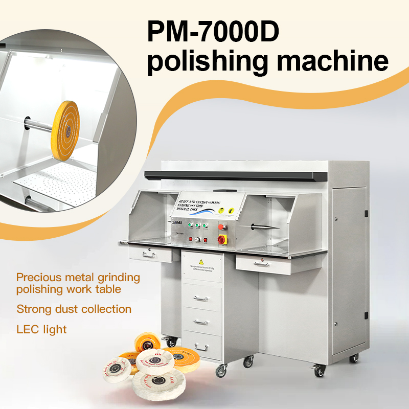 PM-7000D Polishing Machine with Dust Collection and Speed Control